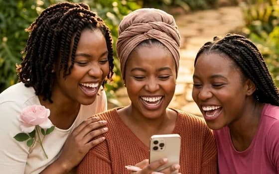 Women connecting and supporting each other in community